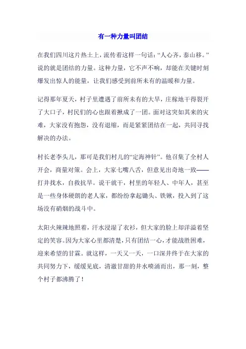 有一种力量叫600-800字作文