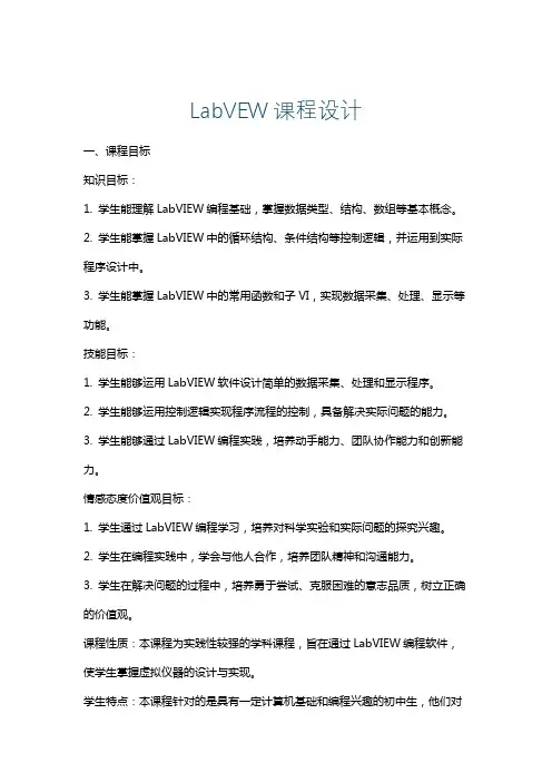 LabVEW课程设计