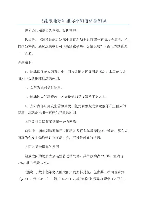 《流浪地球》里你不知道科学知识