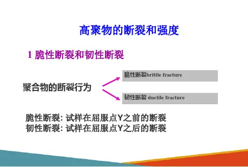 高聚物的屈服和断裂—高聚物的断裂和强度(高分子物理课件)