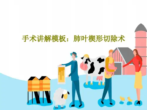 手术讲解模板：肺叶楔形切除术PPT文档共30页