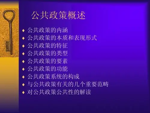 公共政策概述