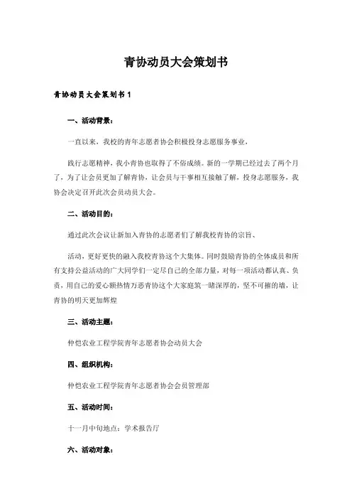 青协动员大会策划书_1