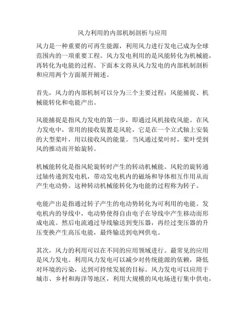 风力利用的内部机制剖析与应用