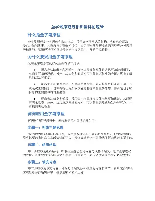 金字塔原理写作和演讲的逻辑V
