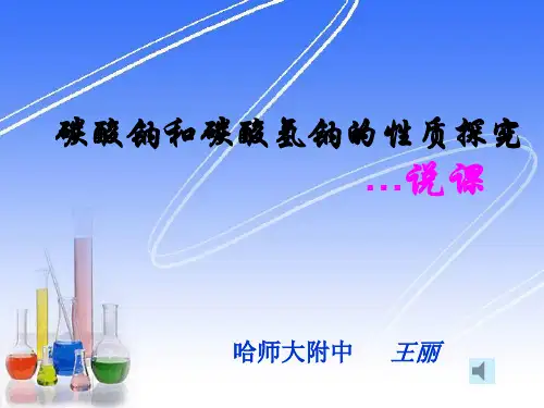 碳酸钠及碳酸氢钠(说课)[1]