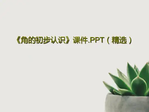 《角的初步认识》课件.PPT(精选)共35页PPT