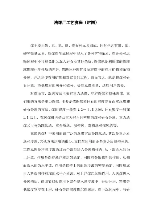 洗煤厂工艺流程(附图)