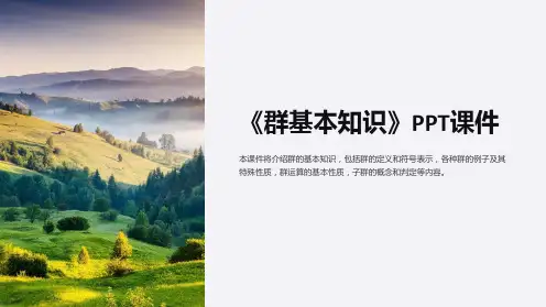 《群基本知识》课件