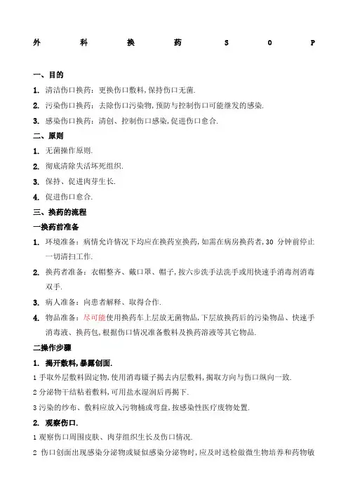 换药的标准操作规程
