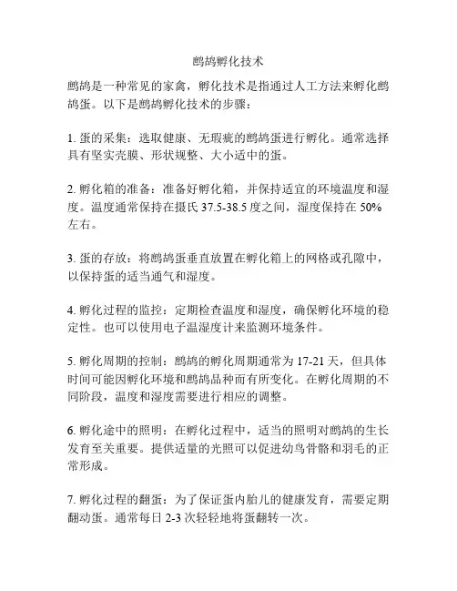 鹧鸪孵化技术