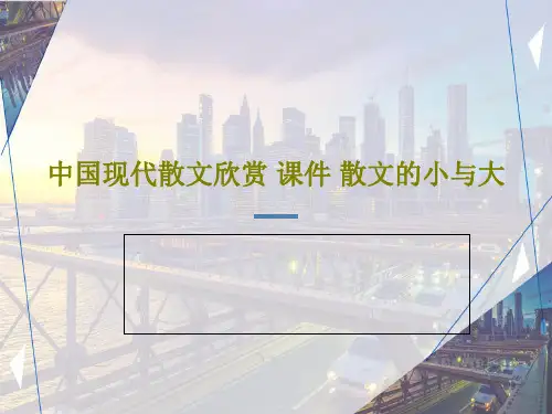 中国现代散文欣赏 课件 散文的小与大20页PPT