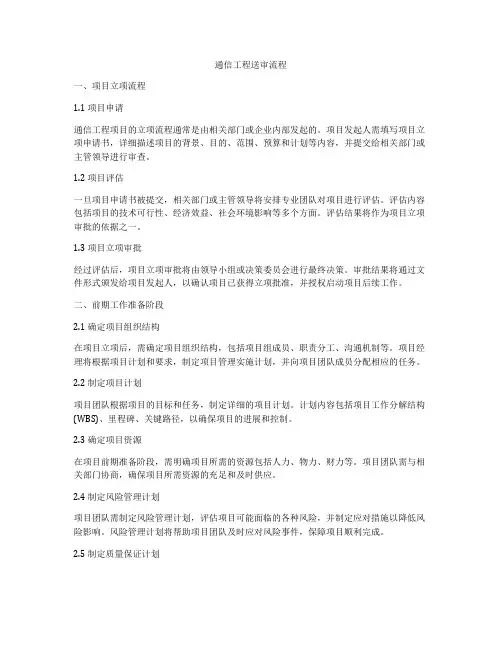 通信工程送审流程