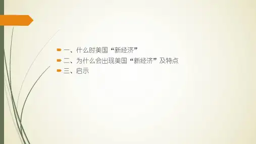 美国新经济的特点与启示