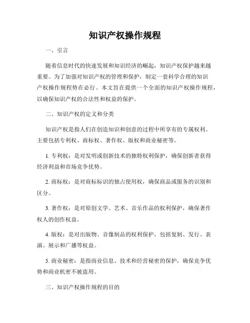 知识产权操作规程