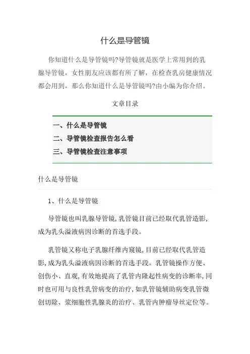 什么是导管镜