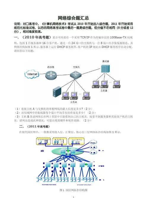 网络综合题汇总