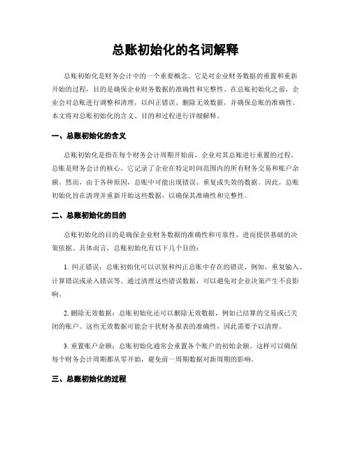总账初始化的名词解释