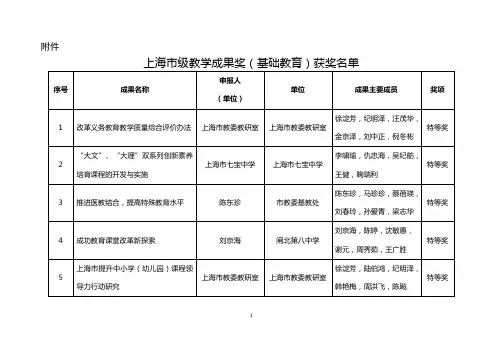 基础教育-上海教委
