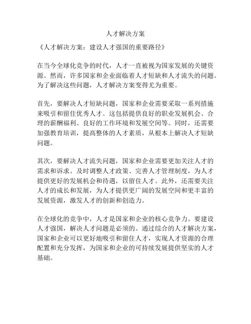人才解决方案