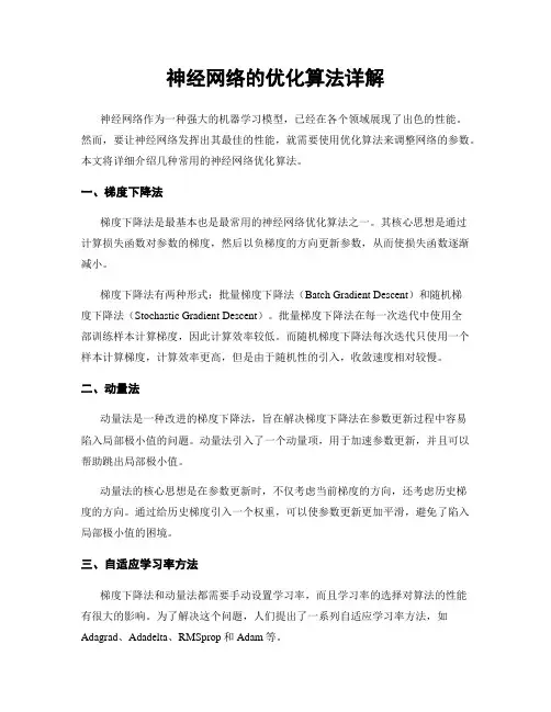神经网络的优化算法详解