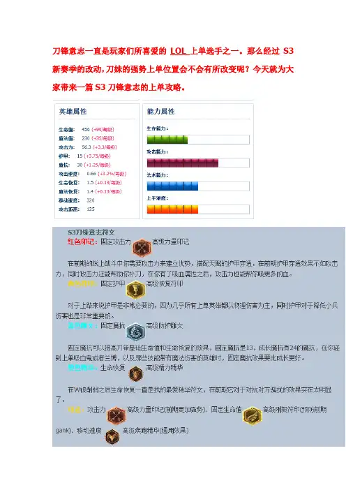 英雄联盟英雄王法秘籍之：刀妹