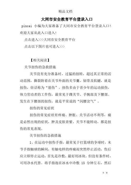 大同市安全教育平台登录