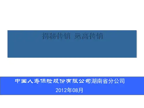 揭秘传销远离传销培训资料(PPT38张)