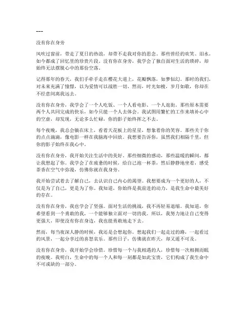 没有你在身旁走心文案