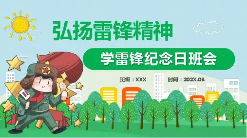 学雷锋纪念日弘扬雷锋精神主题班会PPT课件