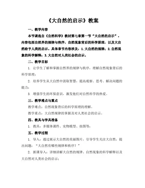 《大自然的启示》教案