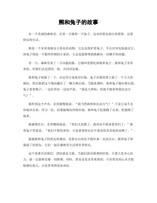 熊和兔子的故事