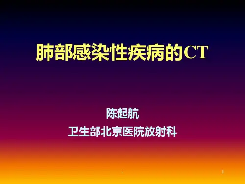 肺部感染性疾病的CT-陈启航PPT课件
