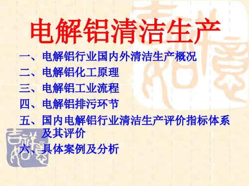 电解铝的清洁生产介绍