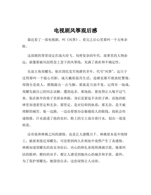 电视剧风筝观后感