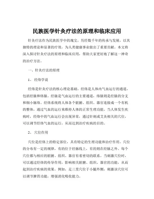 民族医学针灸疗法的原理和临床应用