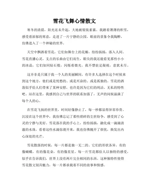 雪花飞舞心情散文