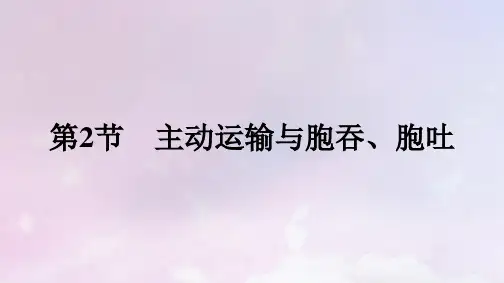 新教材高中生物第4章细胞的物质输入和输出第2节主动运输与胞吞胞吐课件新人教版必修1