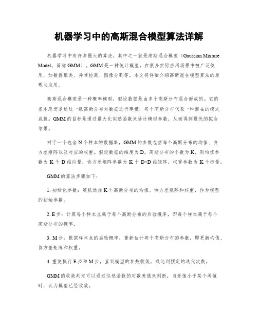 机器学习中的高斯混合模型算法详解