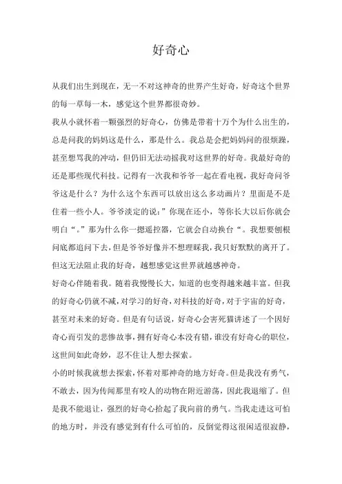 高一议论文好奇心