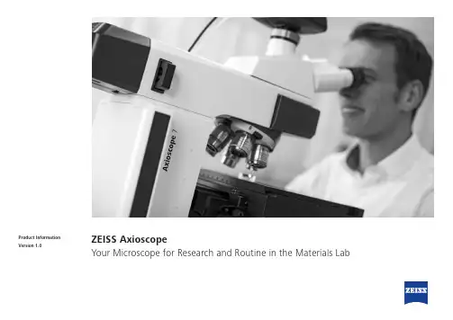 ZEISS Axioscope 物料实验室 upright light 微观显微镜说明书