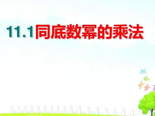 11.1《同底数幂的乘法》ppt课件4(共22张PPT)