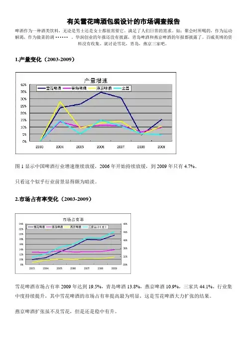 关于雪花啤酒介绍