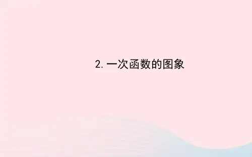 八年级数学下册第17章函数及其图象17.3一次函数2一次函数的图象课件新版华东师大版