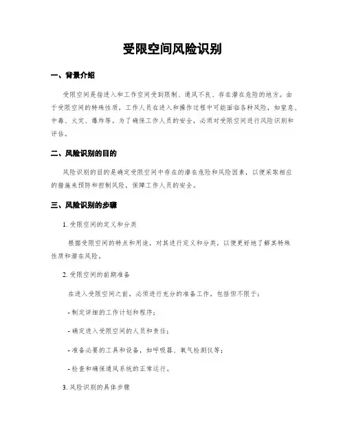 受限空间风险识别
