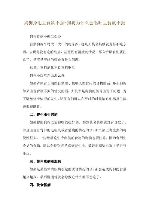 狗狗掉毛且食欲不振-狗狗为什么会呕吐且食欲不振