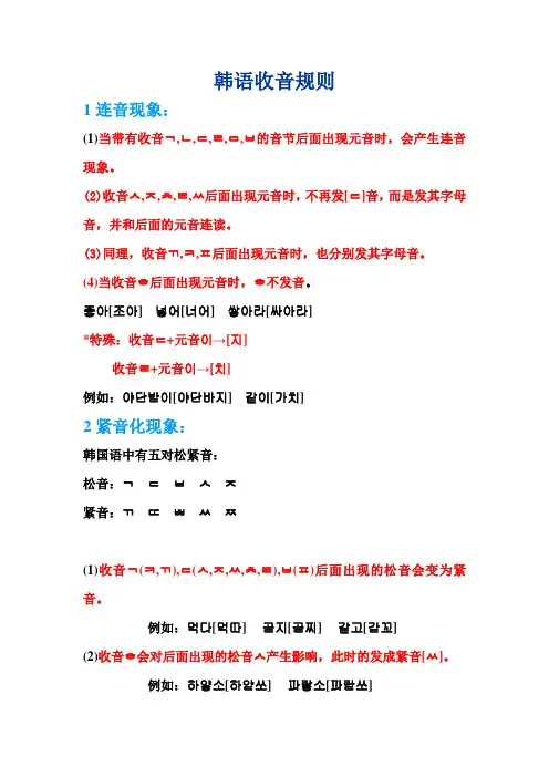 韩语收音规则和收音发音技巧