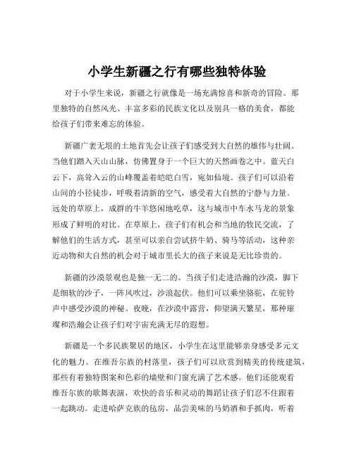 小学生新疆之行有哪些独特体验