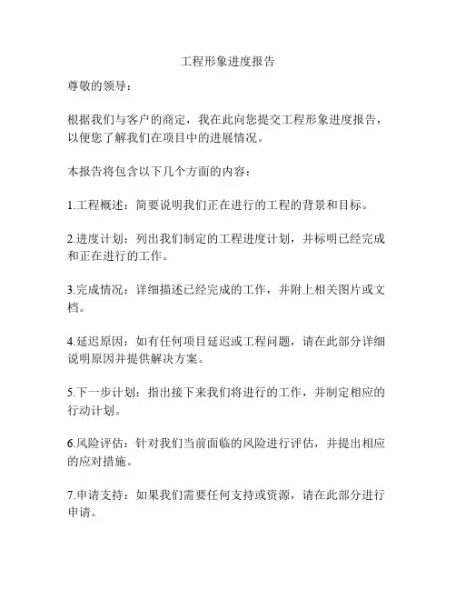 工程形象进度报告