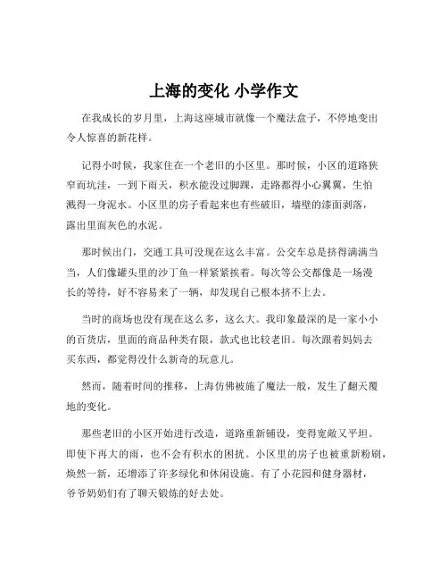 上海的变化 小学作文